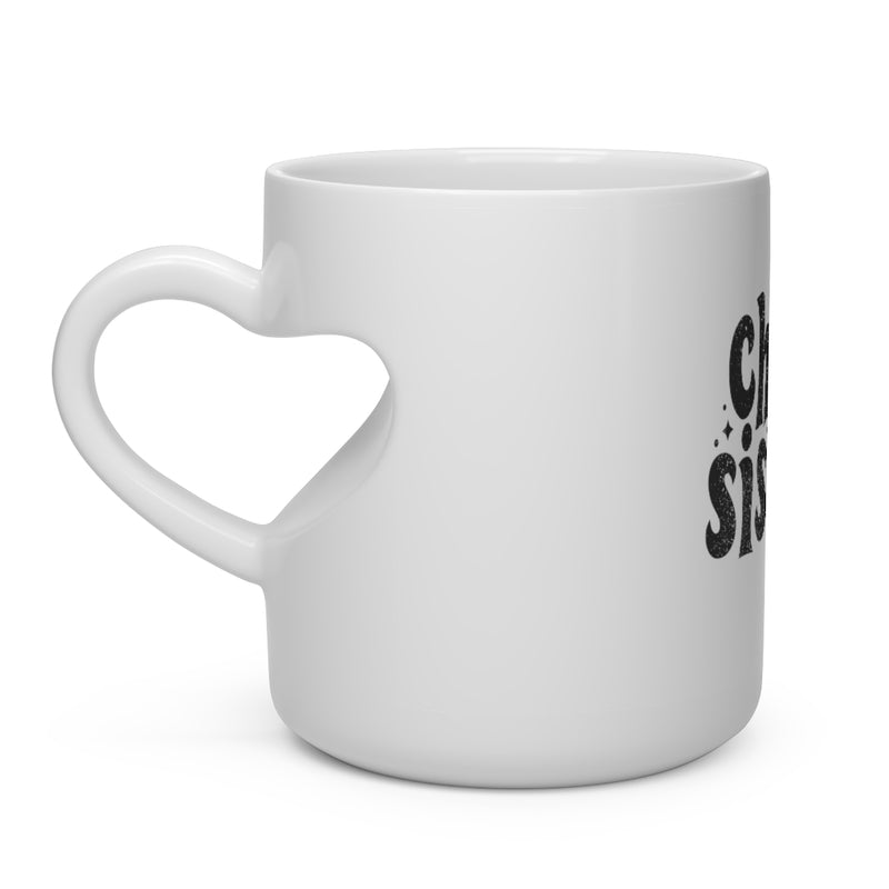 Cheer Sisters Heart Shape Mug