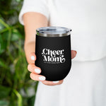 Cheer Mom 12oz Insulated Wine Tumbler Black