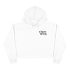 Stacked Cheer Mom Crop Hoodie (White)