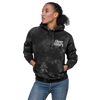 Unisex Champion tie-dye hoodie with embroidered logo