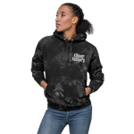 Unisex Champion tie-dye hoodie with embroidered logo