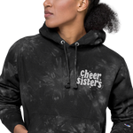 Unisex Champion tie-dye hoodie with embroidered logo